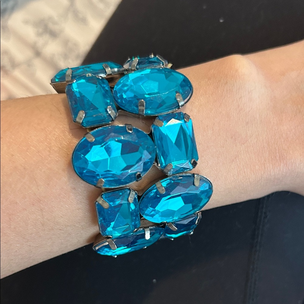 Blue Crystal Stretch Bracelet - Women Jewelry